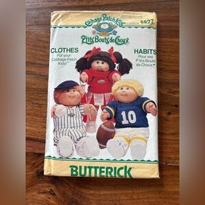 BUNDLE & SAVE: BUTTERICK Pattern 6827 - Cabbage Patch Clothes / Sports